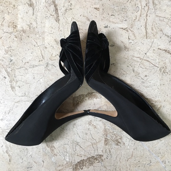 Elegant Evening Black Dress Pump Open Toe High Heel by Hype Size 6.5 - Picture 3 of 13